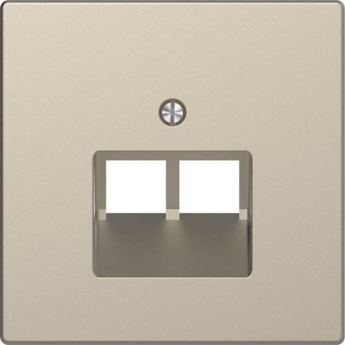 Лицевая панель Schneider Electric Merten D-Life для 2-м. розетки RJ45+RJ45 сахара картинка